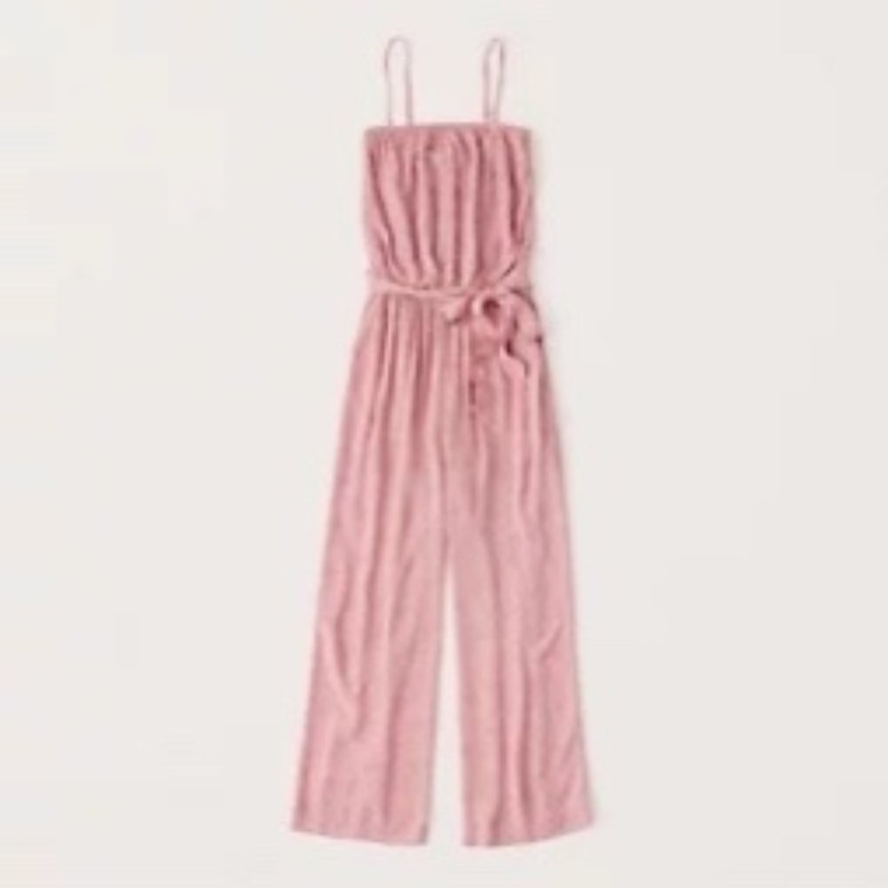 Abercrombie & Fitch Pink Wide-Leg Jumpsuit
